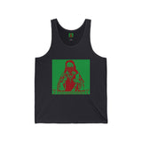 Religious Street Art Tank — Red & Green Madonna Graphic Tank Top