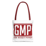 GMP Tote Bag — God Money Power Red Logo All-Over Print Tote