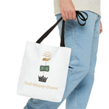 God • Money • Power Tote Bag — Faith-Inspired Money Crown Design