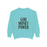 Sweatshirt — GOD MONEY POWER Bold Graphic Crewneck