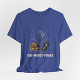 God Money Power Tee — Faith & Prosperity Graphic T-Shirt