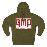 GMP 'God Money Power' Hoodie – Bold Red Logo Fleece Pullover