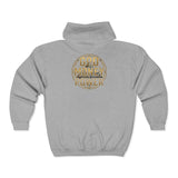 Gold Money Power Zip Hoodie — Graphic Full‑Zip Hooded Sweatshirt
