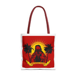 Sunrise Rasta Tote Bag – "God Money Power" Graphic Beach Shopper