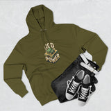 God Power Hoodie — Retro 3D Faith Graphic Fleece Hoodie