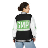 Letterman Jacket — GMP 'God Money Power' Black & White Varsity Jacket