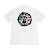 Patriotic 'God Money Power' Polo — Mens Flag Graphic Sport Polo