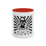 Coffee Mug — 'God Money Power' Bandana Jesus Black Accent Mug (11/15oz)