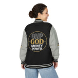 Letterman Jacket — GMP GOD Money Power Red & White Varsity Jacket