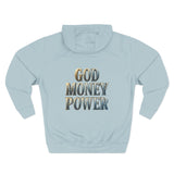God Money Power Hoodie — Motivational Faith & Wealth Graphic Hoodie