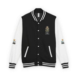 Letterman Jacket - "GOD MONEY POWER" Graphic Varsity Jacket with Chest Logo