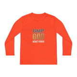 Youth Long Sleeve Tee — GMP GOD Money Power Graphic