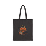 Halloween Pumpkin Tote Bag — 'GMP God Money Power' Graphic Cotton Canvas Tote