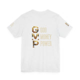 GVP 'God Money Power' Graphic Tee – Gold Lettering Christian Streetwear