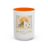 Egyptian Pyramid Sun Mug — Good Money Power Coffee Cup (11/15oz)