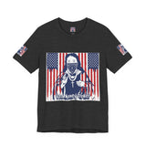 God Money Power Tee — Patriotic Bandana Saint Graphic T-Shirt