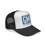 GMP Trucker Cap — "God Money Power" Retro Logo Mesh Hat