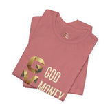 GVP 'God Money Power' Graphic Tee – Gold Lettering Christian Streetwear