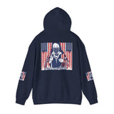 Patriotic Boxer Dog Hoodie — 'God, Money, Power' Americana Pullover