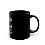 GMP God Money Power Black Coffee Mug — Motivational Metallic Text 11oz/15oz