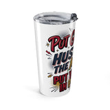 20oz Motivational Tumbler — “Don’t God Fix, Hustle For The Money” Inspirational Travel Mug