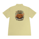 God Money Power- Pumpkin Halloween- Polo Shirt