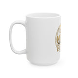 God Money Power Ceramic Mug – Inspirational Pyramid Design Coffee Cup (11oz, 15oz)