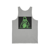 Religious Rock Band Tank — 'God Money Power' Neon Saint Graphic Tank Top