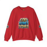 God Money Power Crewneck Sweatshirt — Bold Faith & Hustle Graphic Pullover
