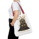GMP 'Gold Money Power' Tote Bag — Luxurious King on Throne All-Over Print