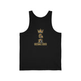 Gold Money Power Tank — Crown & Microphone Graphic Sleeveless Top