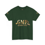 GMP "God Money Power" Tee - Gold Logo Graphic T-Shirt
