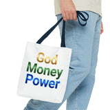 God Money Power Tote Bag — Inspirational Faith & Prosperity Canvas Tote