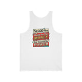 Inspirational Faith Tank Top — "Put GOD First, Hustle For The MONEY, Put Yourself In POWER"