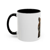 Tiger 'God Money Power' Accent Coffee Mug — Bold Animal Print Coffee Cup