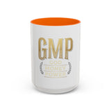GMP Gold Accent Coffee Mug – "God Money Power" Inspirational Ceramic Cup