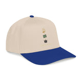 Mid Profile Baseball Cap — Minimalist Crown, Book & Sun Embroidery Cap