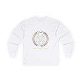 Long Sleeve Tee — Gold Monogram GMP Logo “God, Money, Power”