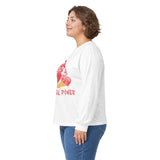 Long Sleeve Tee — "God Money Power" Graphic Boxing Buddha Design