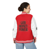 God Money Power Letterman Jacket
