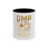 GMP God Money Power Accent Coffee Mug – Gold Tiger Design (11/15oz)
