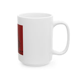 Religious Icon Red Bandana Mug – God Money Power Ceramic Coffee Cup (11oz, 15oz)