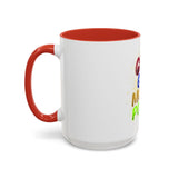 GMP God Money Power Accent Coffee Mug — Colorful Motivational Tea Cup (11/15 oz)