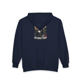 God Money Power (GMP) Zip Hoodie — Vintage Eagle Graphic
