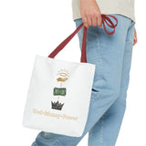 God • Money • Power Tote Bag — Faith-Inspired Money Crown Design
