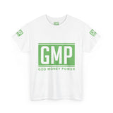 GMP "God Money Power" Logo T-Shirt — Green Box Graphic Tee