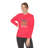 Youth Long Sleeve Tee — GMP GOD Money Power Graphic