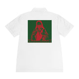 Polo Shirt — Red & Green Retro Skate Icon Chest/Back Print