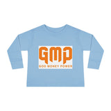 Toddler Long Sleeve Tee — GMP "God Money Power" Orange Graphic