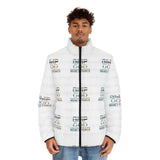 God Money Puffer Jacket — All-Over Print Men's Winter Coat